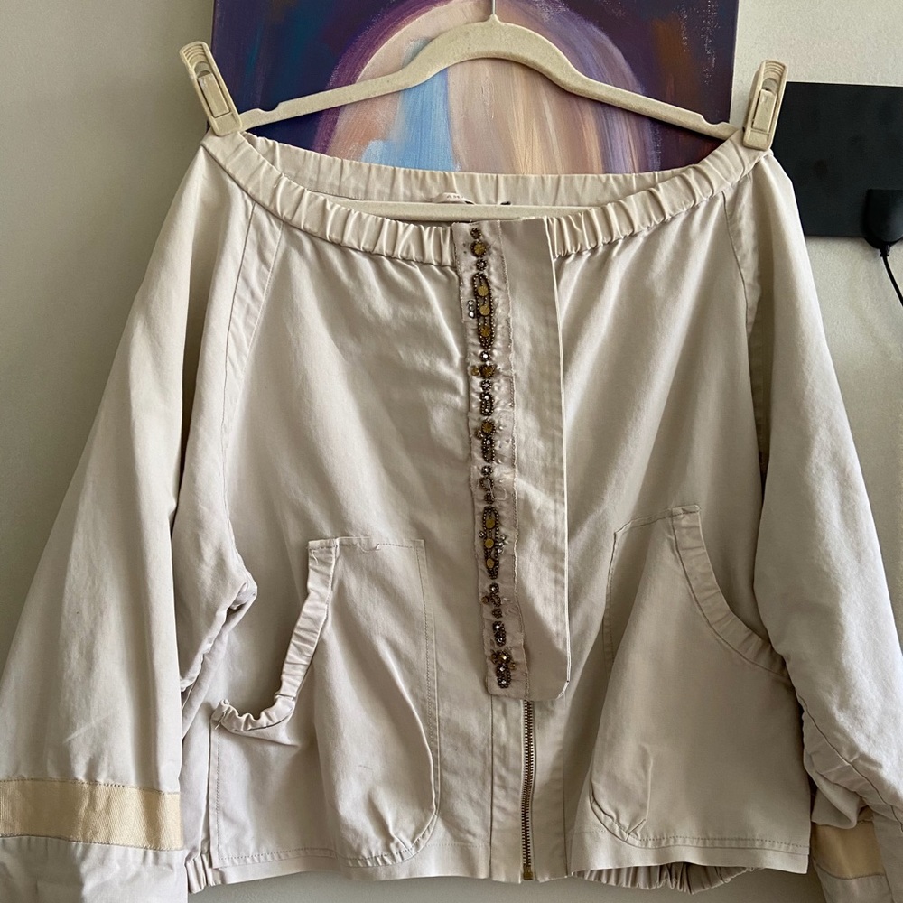 Amen ivory color with crystals &bids Fits All 8-2X